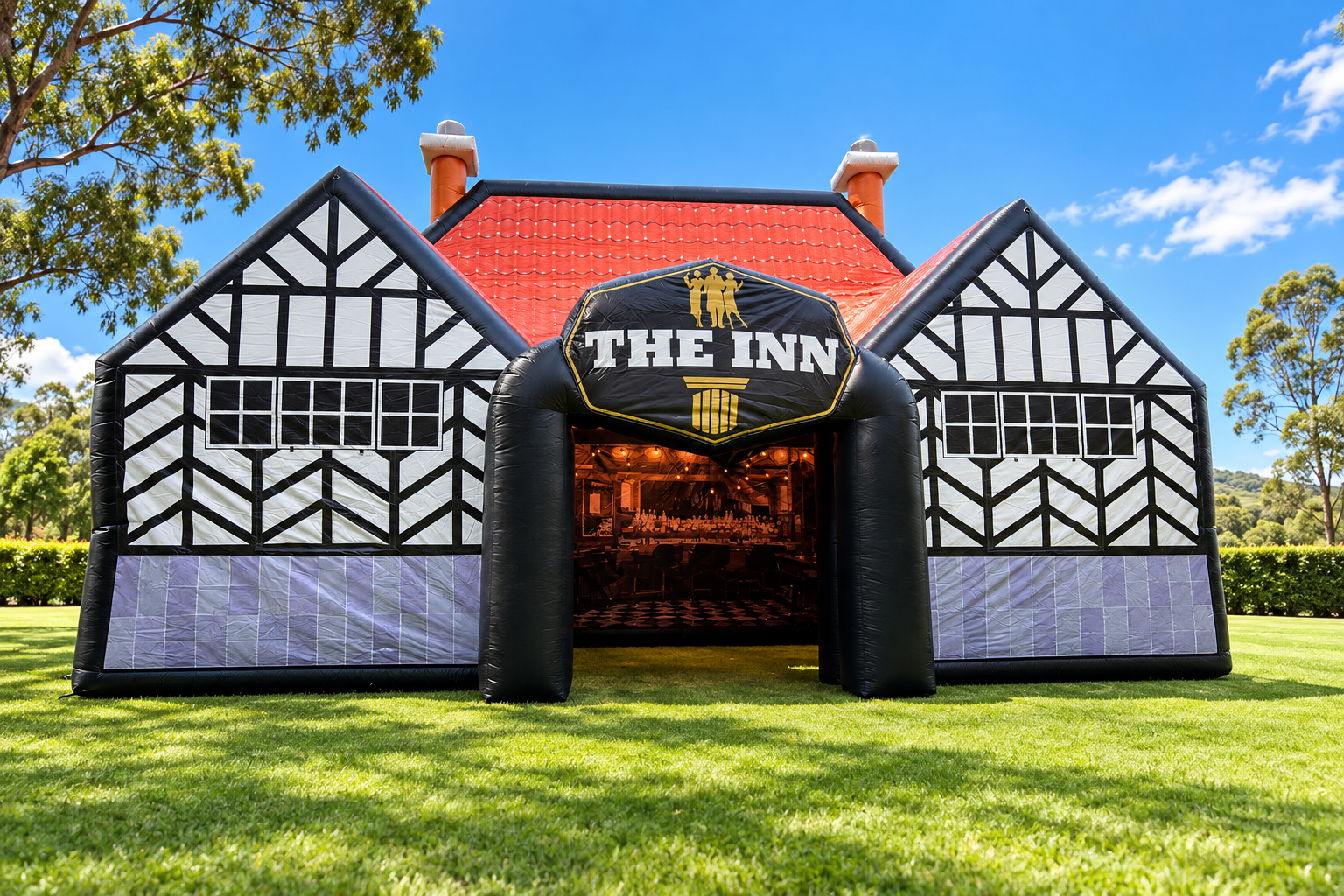 The Inn in a digitally staged outdoor setting
